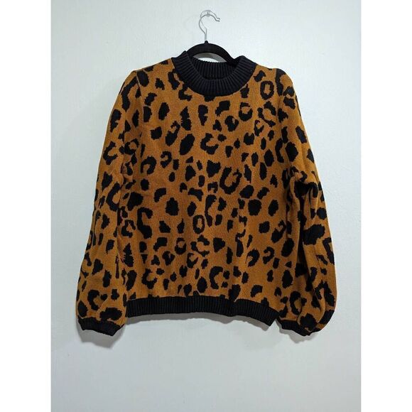 Who What Wear Leopard print Crew neck sweater XXL - Picture 1 of 7